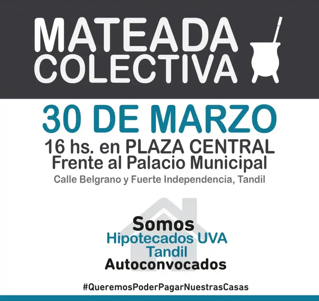 Autoconvocados UVA realizará una actividad de visualización frente al Municipio