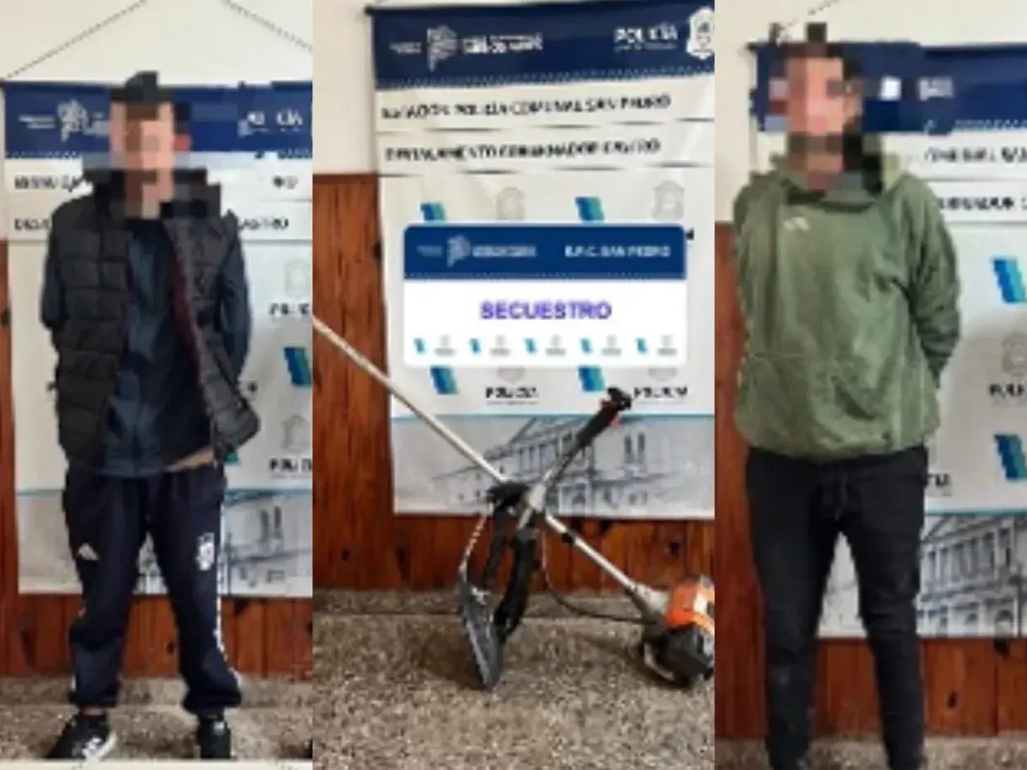 Los dos hombres fueron trasladados al sector de calabozos.