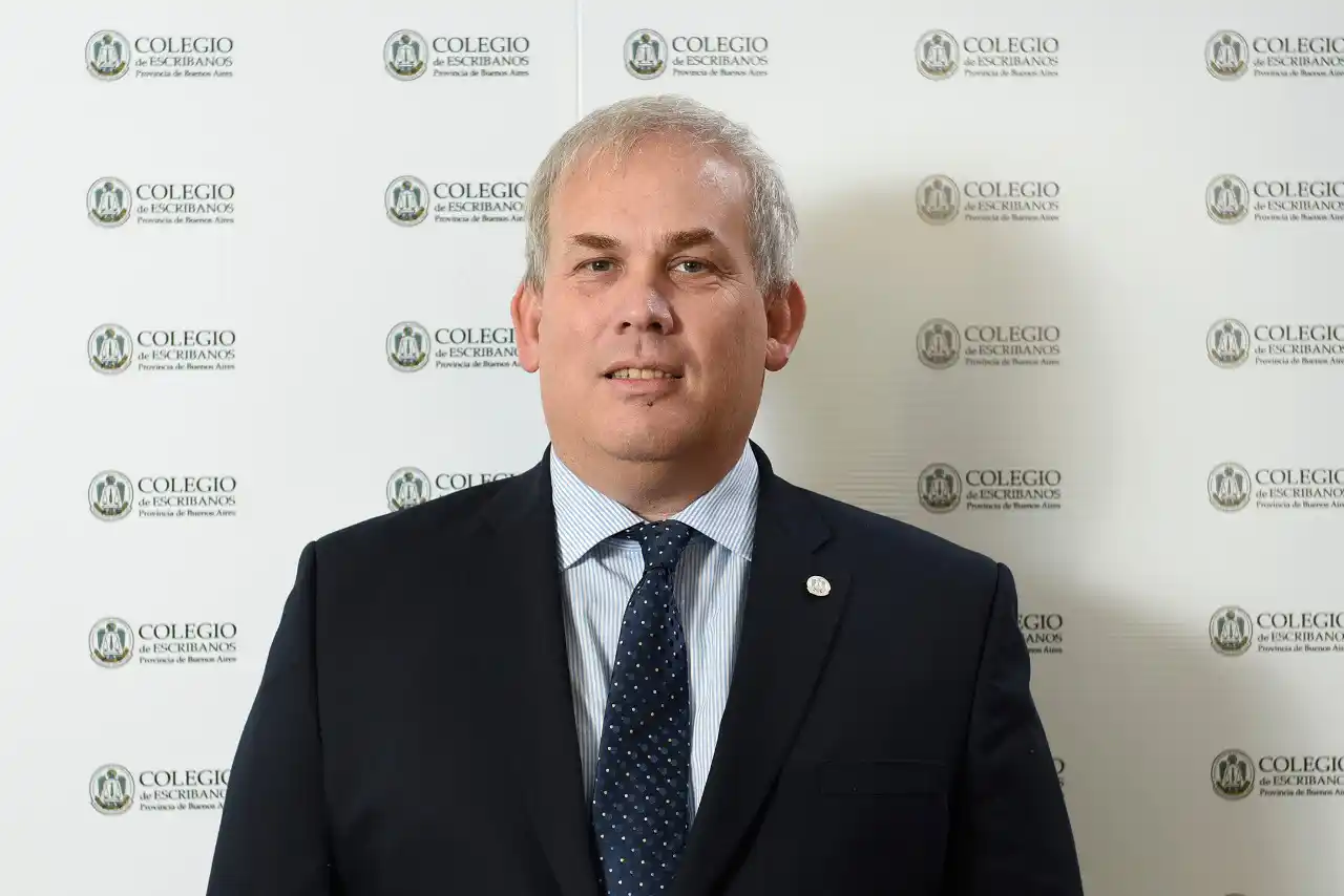Escribano Diego Leandro Molina, presidente del Colegio de Escribanos de la provincia de Buenos Aires.