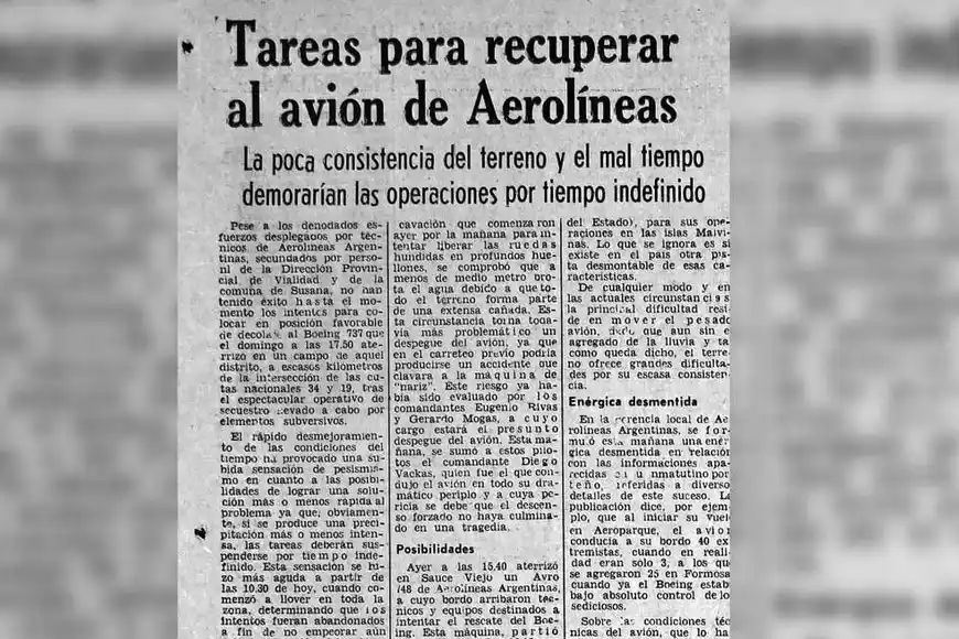 pánico y terror en el aire por el avión que aterrizó en la región - 1