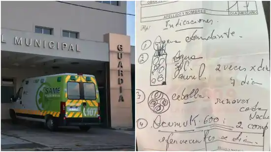 Insólito: fue a la guardia del Hospital de Balcarce por tos y dolor en el pecho y le recetaron vapor de cebolla y laurel