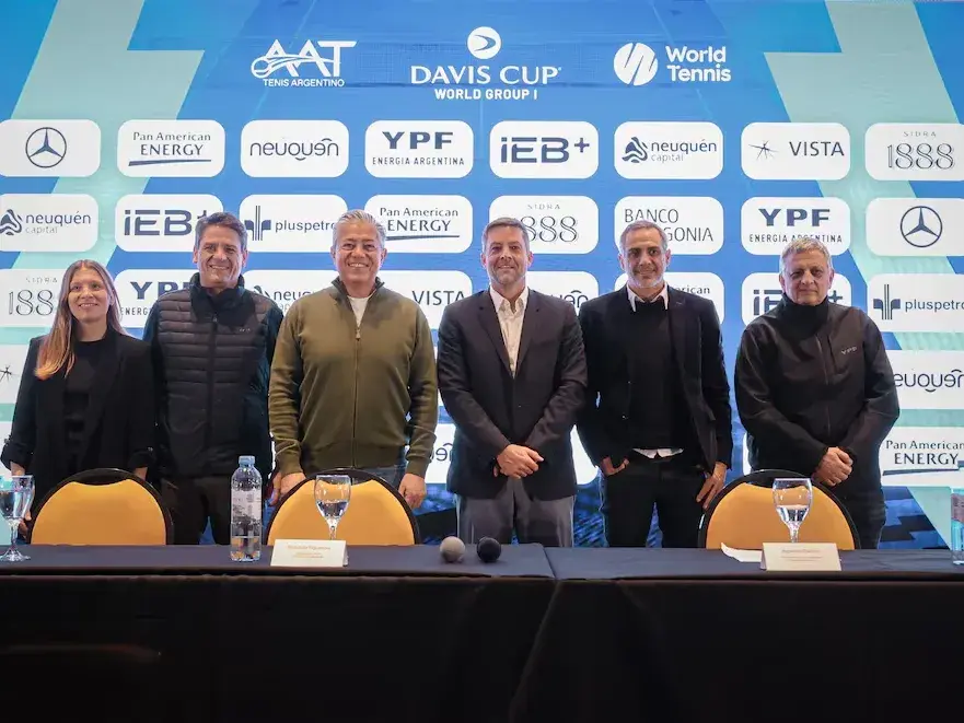 Se presentó la Copa Davis entre Argentina y Turquía en Neuquén . Foto: AAT