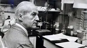 El Dr. Leloir en su laboratorio-