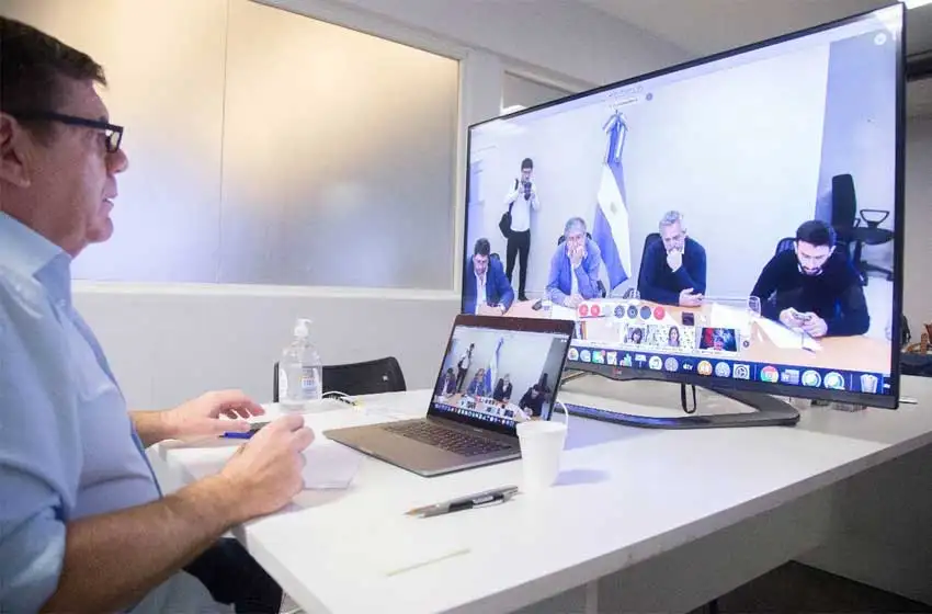 Montenegro dialogó con Alberto Fernández por videoconferencia