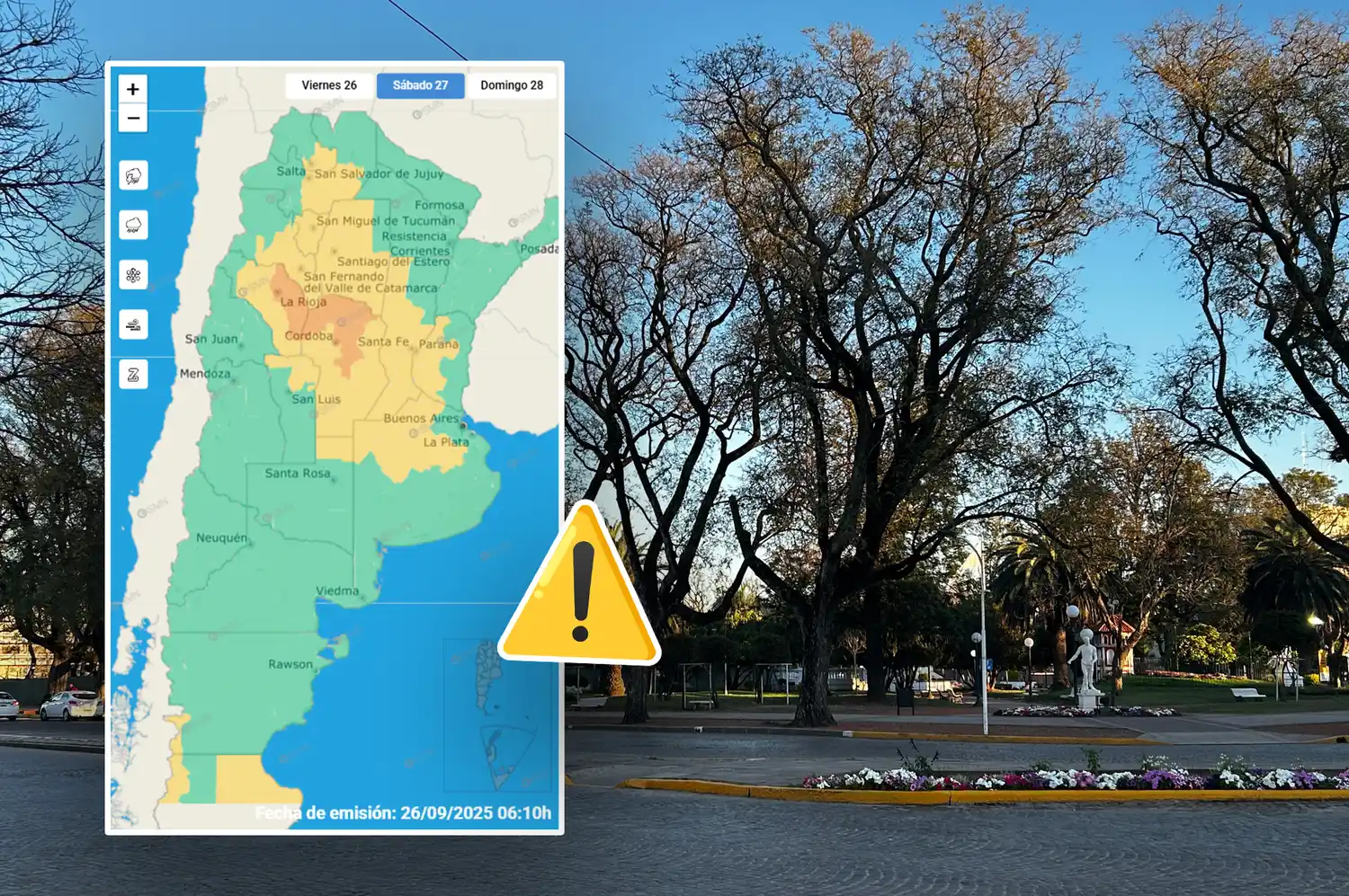 Se terminó lo que se daba…: hay alerta amarillo por tormentas y vientos intensos para Rafaela y zona