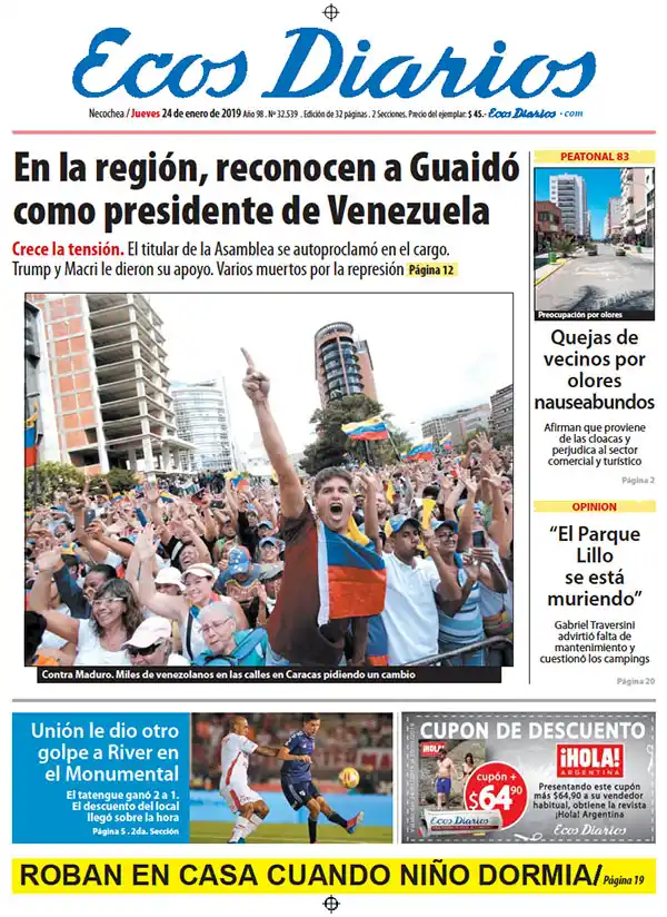 Tapa del 24 de enero de 2019