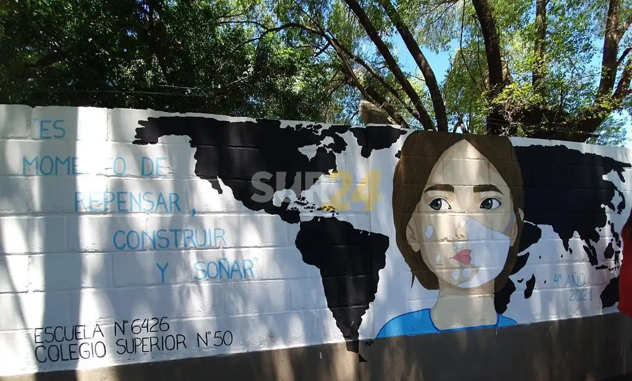 Rufino: la pandemia y su impacto social, resumido en un mural