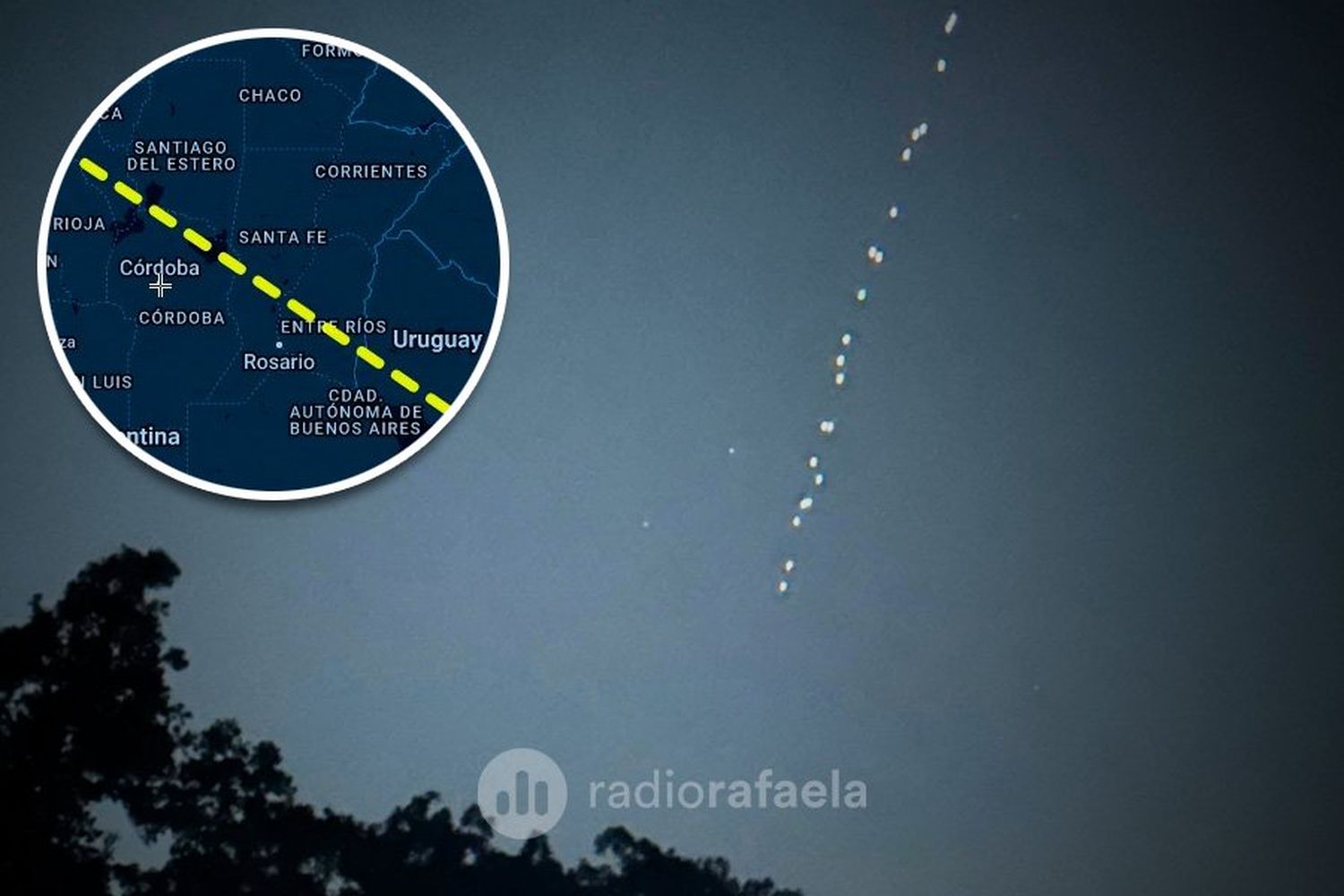 Este martes volverán a pasar satélites Starlink por arriba de Rafaela: ¿a qué hora y cómo verlos?