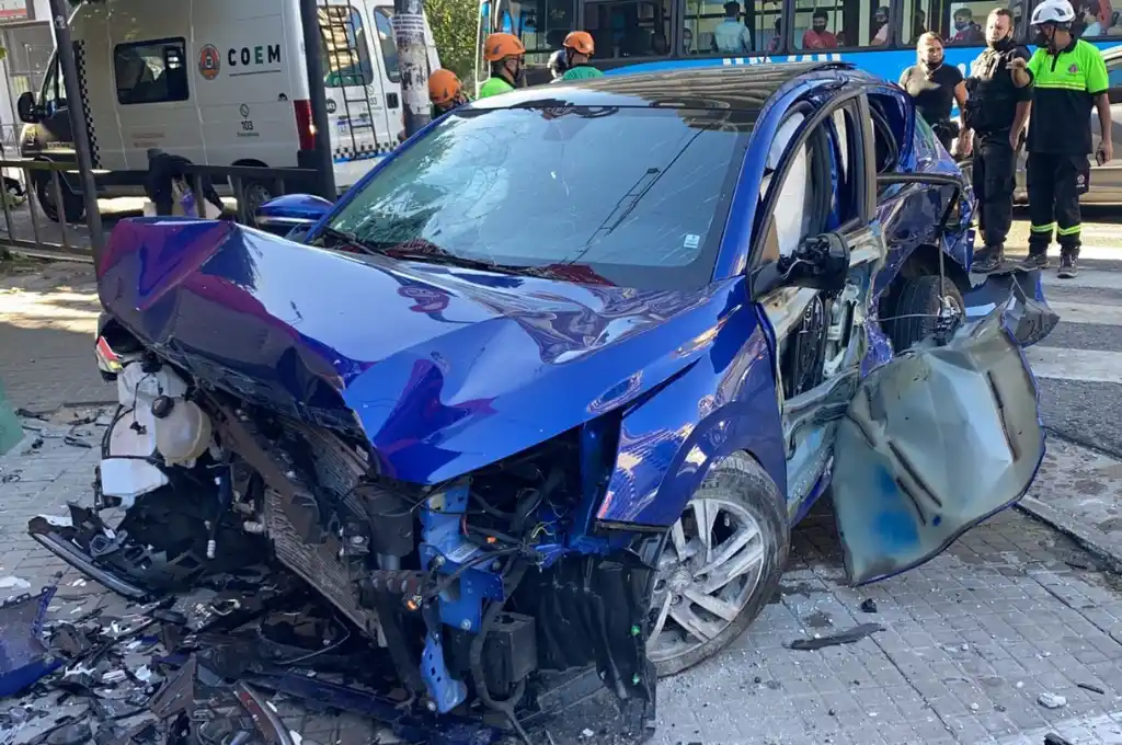 Violento accidente en el centro de Rosario