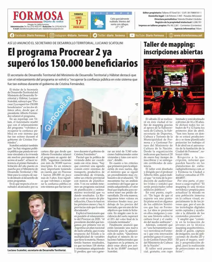 Tapa y Contratapa 17 de enero de 2022