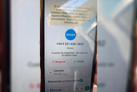 Advierten por intentos de estafa en nombre de Anses con un número de La Plata