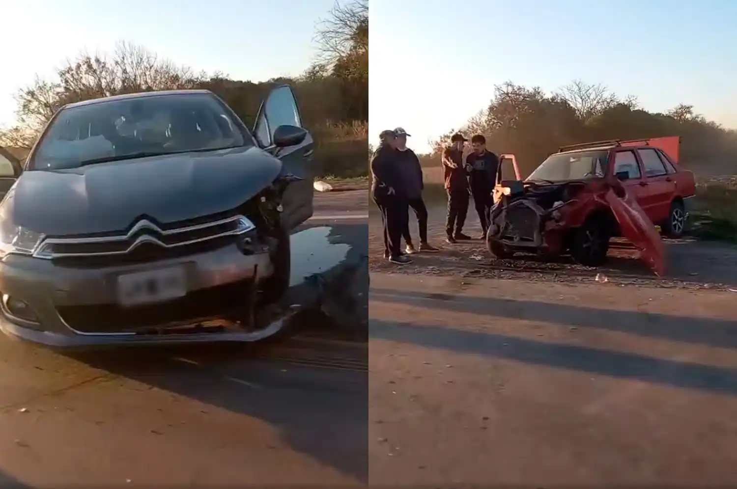 Fuerte accidente en la Ruta Provincial 70: una mujer resultó herida tras un choque frontal entre dos vehículos