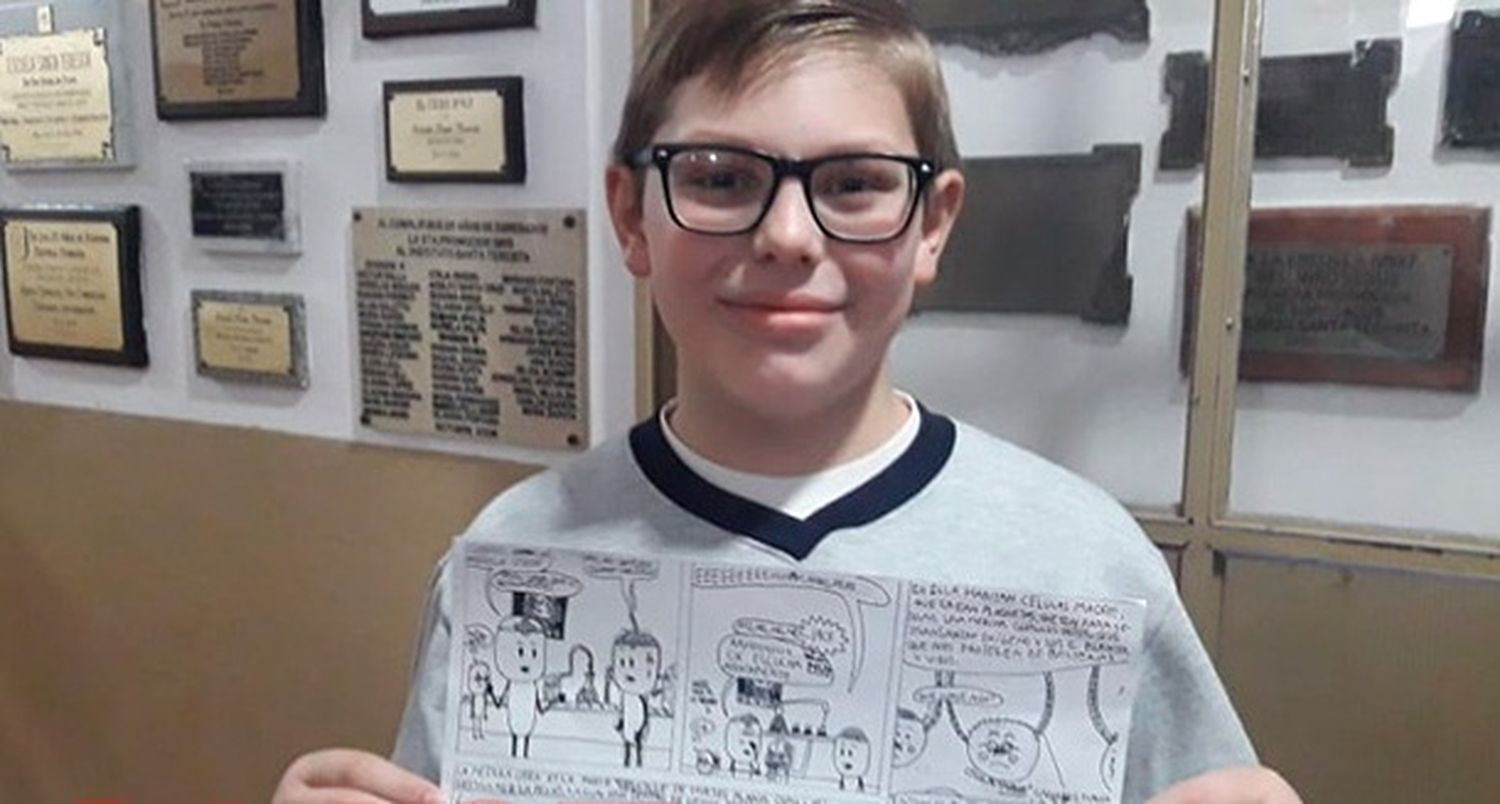 Distinguieron a niño que elaboró una historieta sobre la donación de médula ósea