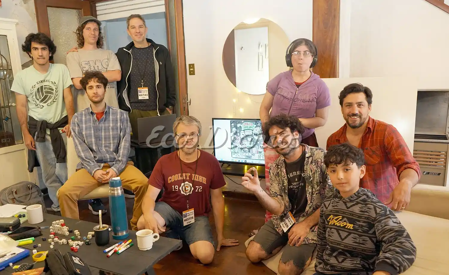 Prueba piloto. El equipo se prepara para Game Jam Global