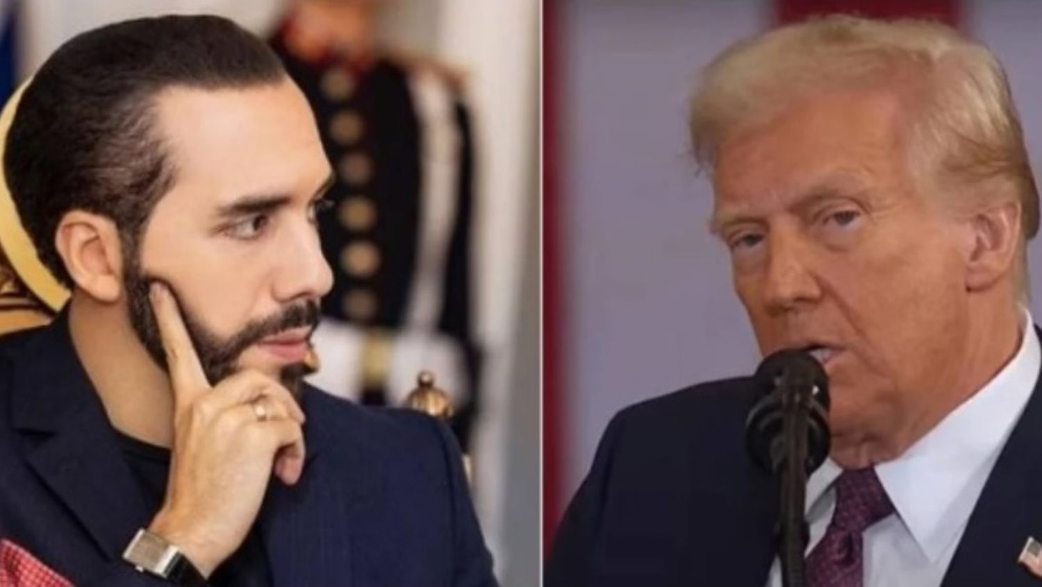 Trump negocia acuerdo con Bukele que involucraría a migrantes venezolanos y miembros del Tren de Aragua
