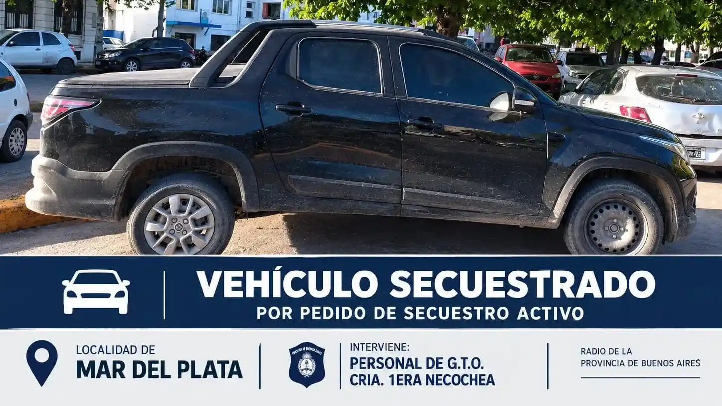Secuestraron en Necochea una camioneta robada en enero en Mar del Plata