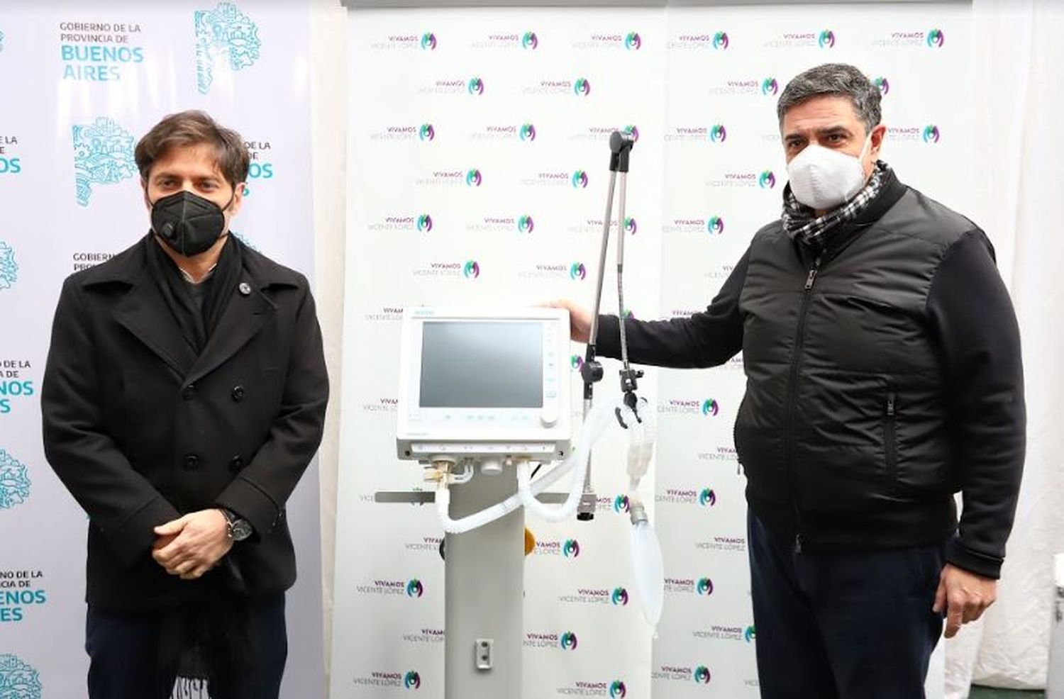 Vicente López: Tras reunirse con Larreta, Kicillof entregó respiradores en el distrito de Jorge Macri