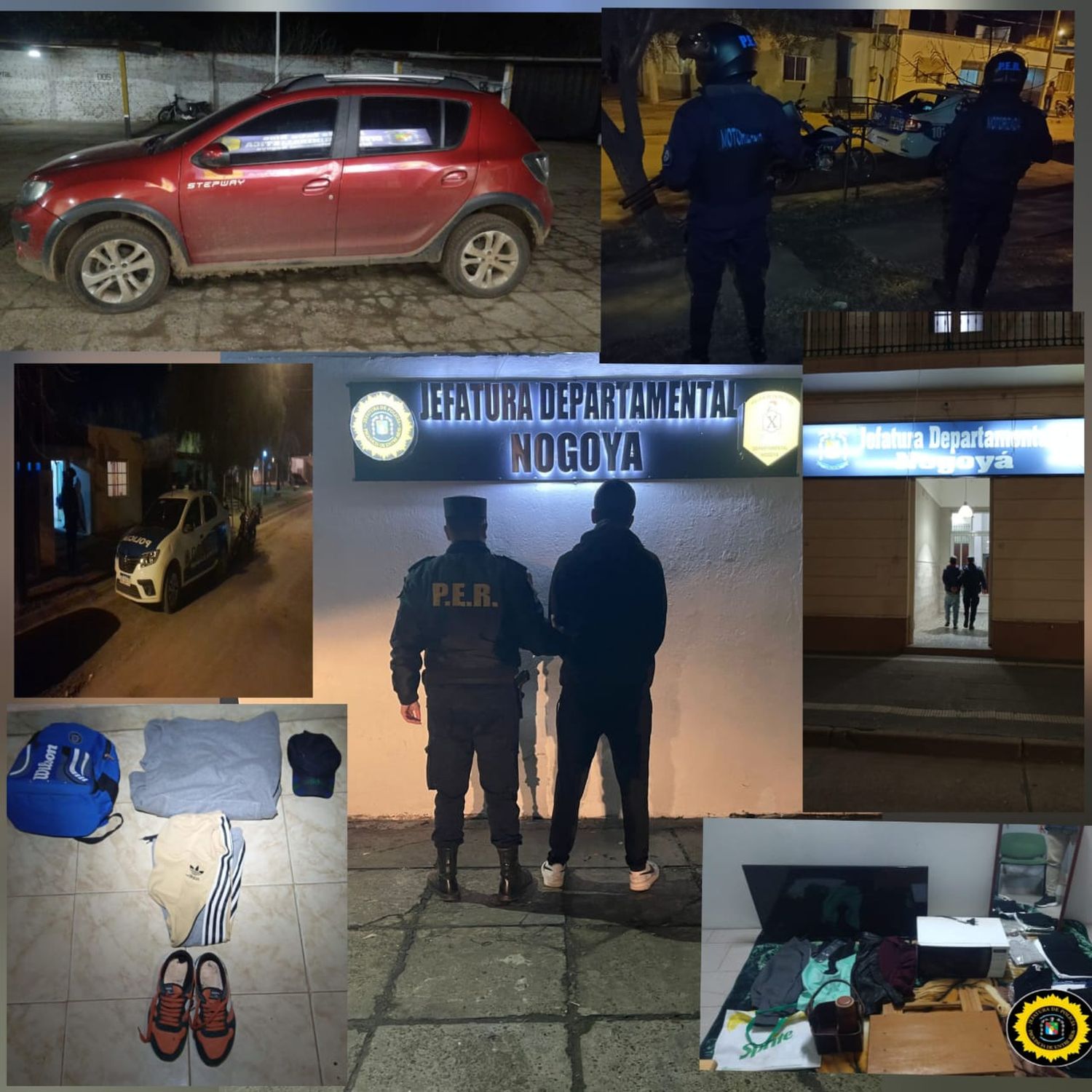 Importante operativo policial en Nogoyá permitió esclarecer un robo domiciliario y detener a un sospechoso