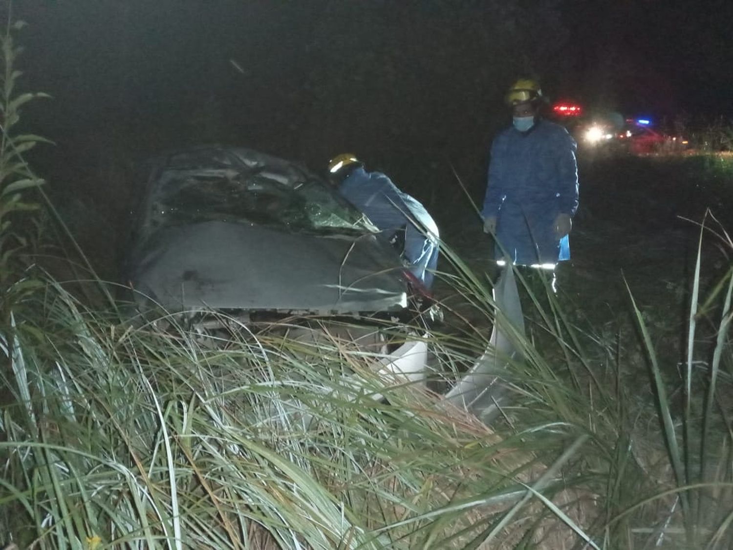 Chocaron un ciervo en Ruta 12 y volcaron: dos heridos fueron trasladados a Gualeguaychú