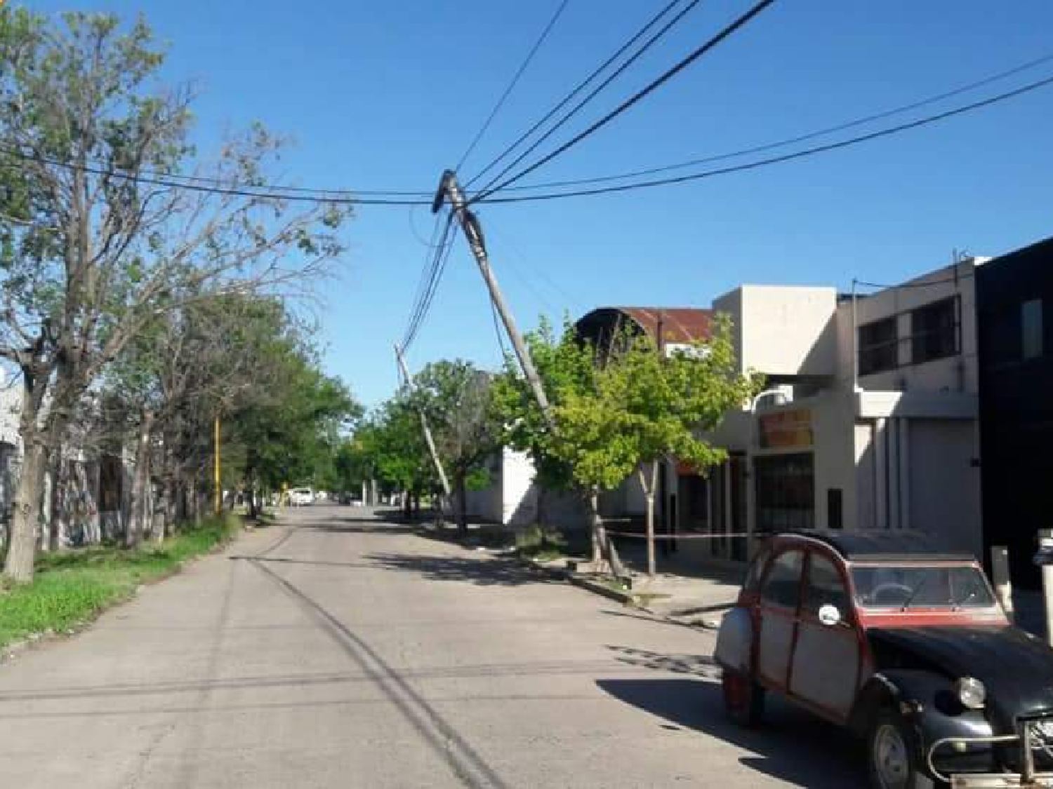 Alertan por postes dañados tras el temporal