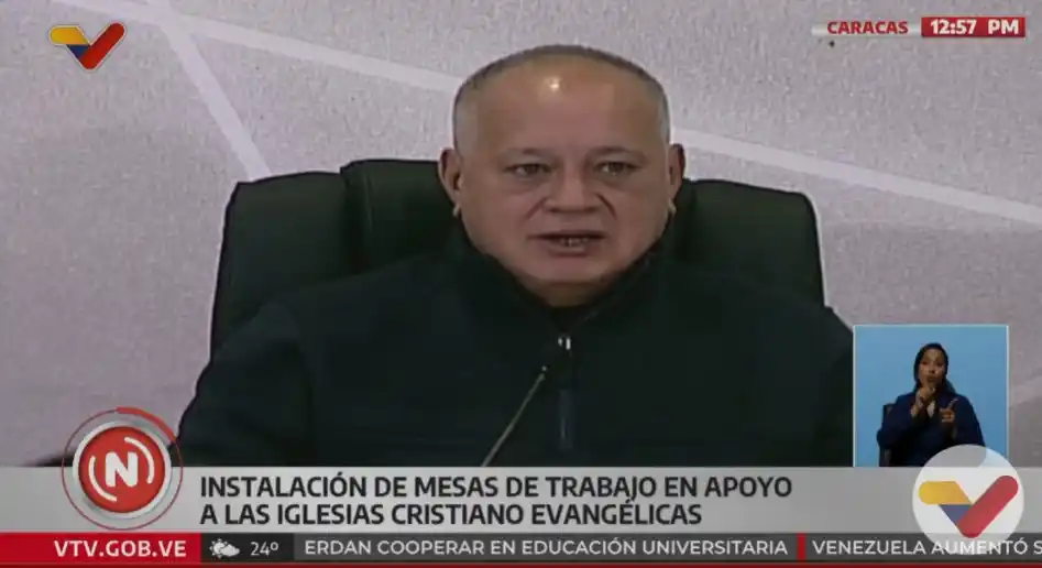 Cabello anuncia creación del Viceministerio de Instituciones Religiosas y Cultos (+Video)