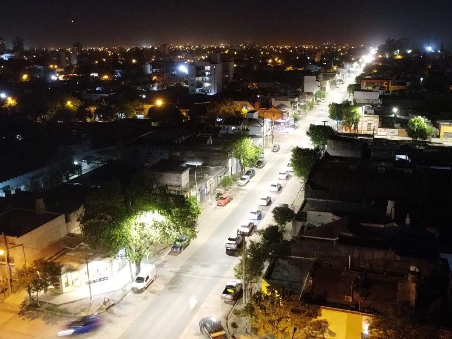 Nuevas luminarias en importante avenida venadense. Crédito: Prensa GVT