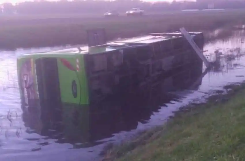 Detuvieron al chofer del micro que protagonizó el vuelco en autovía 2