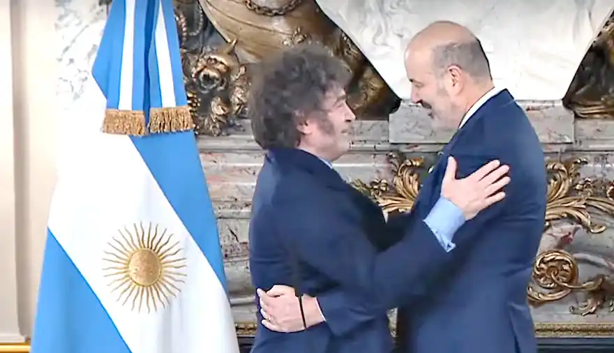 Javier Milei, junto a Federico Sturzenegger