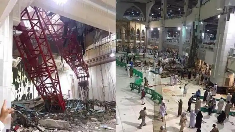 Arabia Saudita: Al menos 65 personas mueren al caer una grúa en La Meca