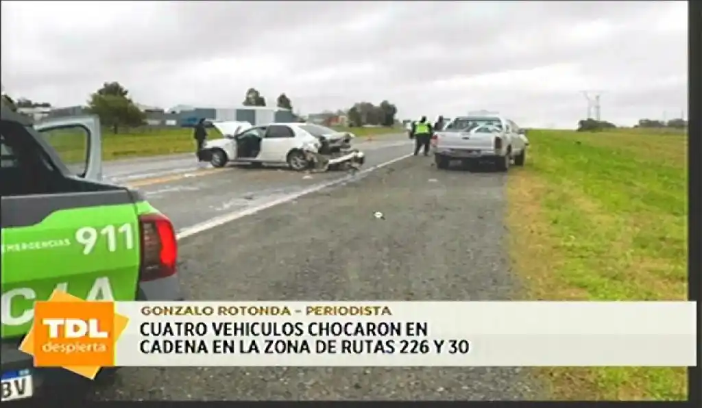 Cuatro vehículos chocaron en la ruta 226 y 30