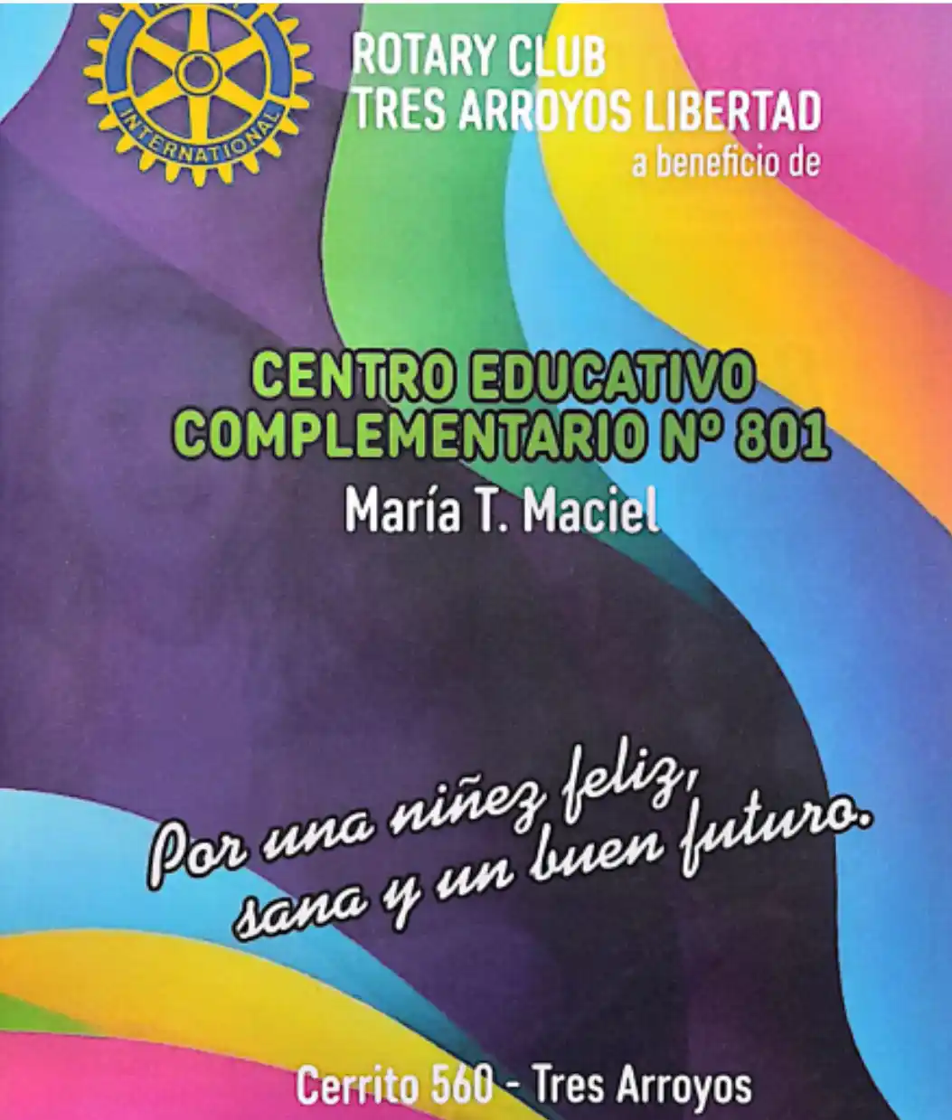 Rotary Tres Arroyos Libertad lanzó un bono a beneficio del CEC N°801