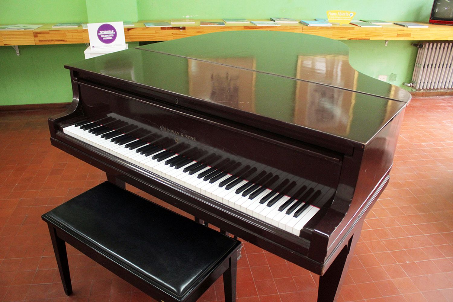 Piano. Fue rescatado del complejo casino y se usará esta noche