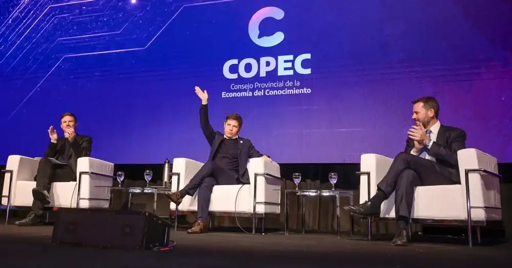 El gobernador bonaerense, Axel Kicillof, participó del Consejo Provincial de la Economía del Conocimiento. Foto: GPBA
