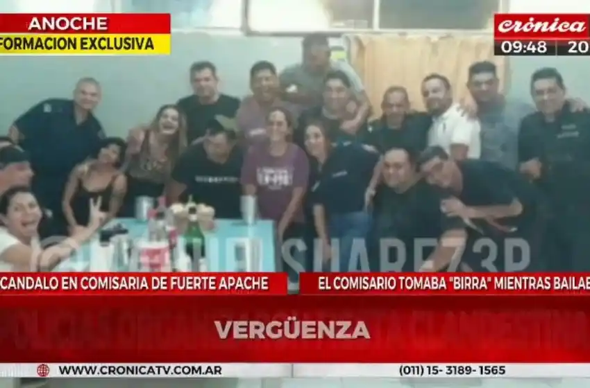 Denuncian fiesta clandestina en una comisaría y desafectan a 18 policías