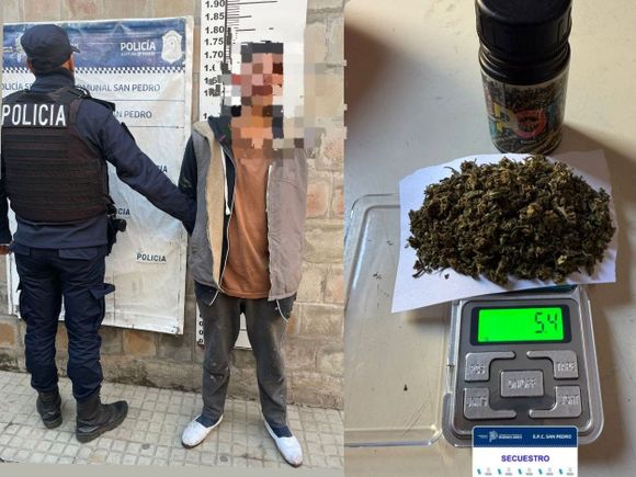 Aprehendieron, con marihuana, a un joven que intentó robar una casa