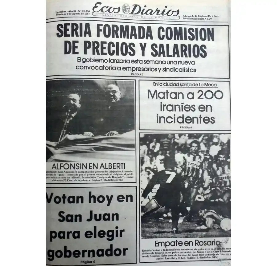 Domingo 2 de agosto de 1987