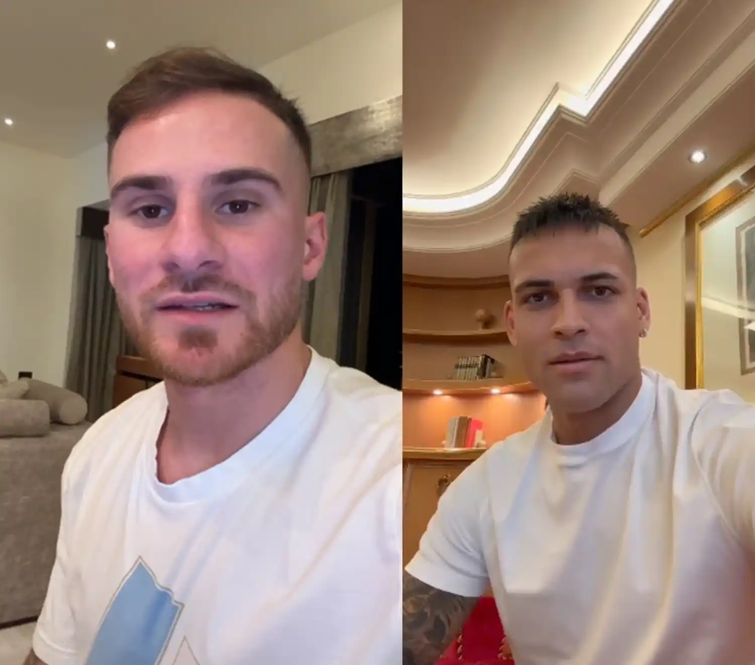 Lautaro Martínez y Alexis Mac Allister invitaron a los tandilenses a ver la copa 
del mundo