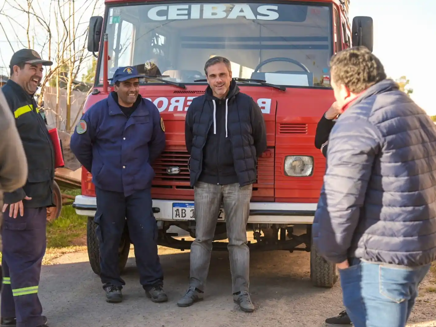 Crisis en las Ruta 12 y 14: Michel y Olano se reunieron con Bomberos voluntarios de Ceibas