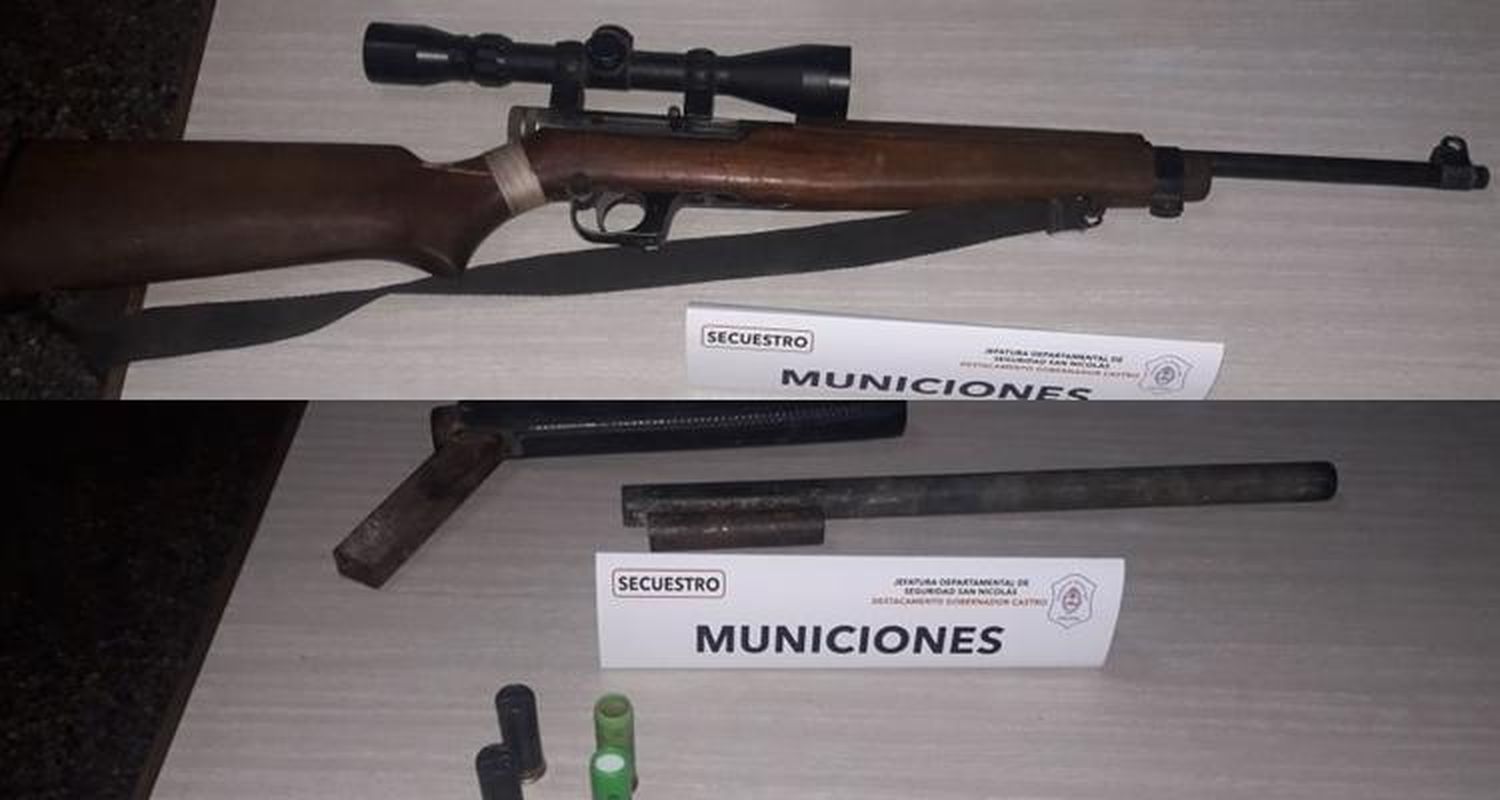 Vuelta de Obligado: Amenazó a un conocido en Gobernador Castro, allanaron su casa y encontraron una carabina