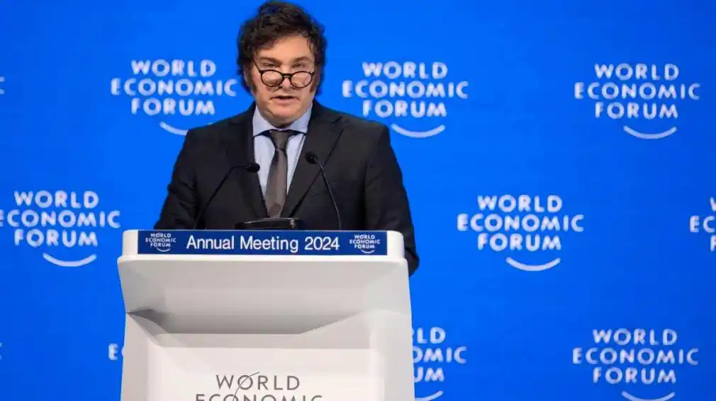 Javier Milei habló en el Foro de Davos a poco de asumir la Presidencia.