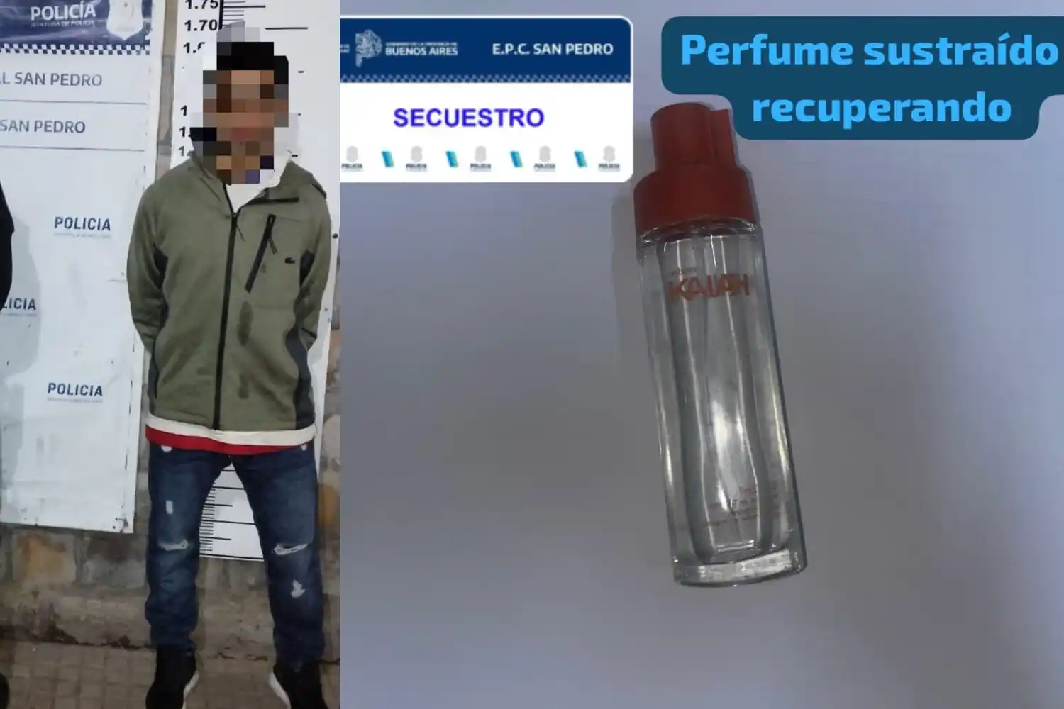 El detenido arrebató el perfume a una joven de 21 años.