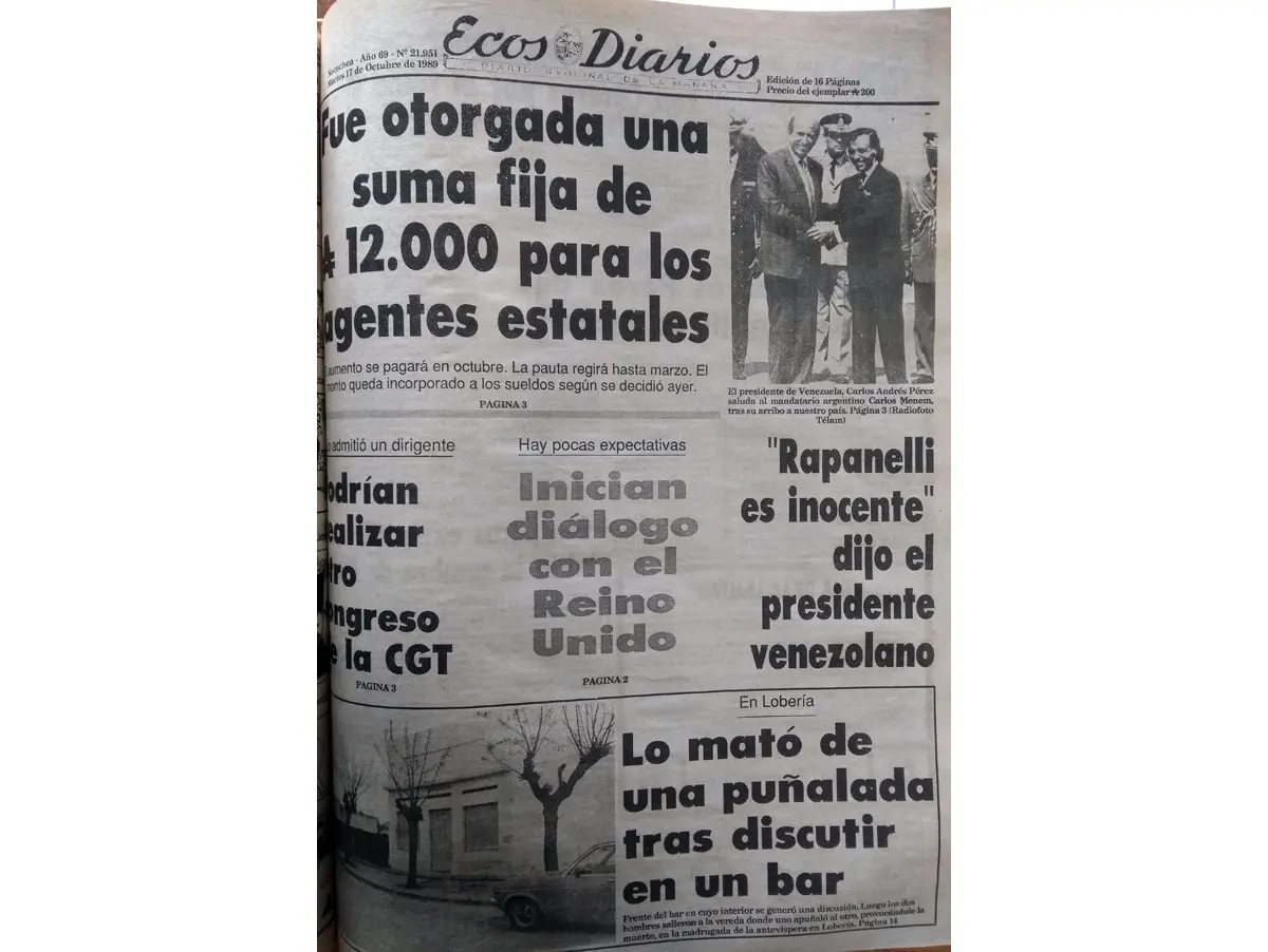 Martes 17 de octubre de 1989
