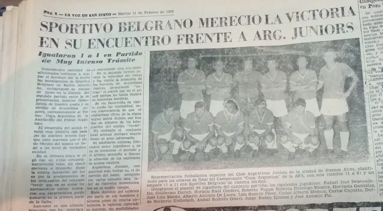El equipo de Sportivo Belgrano