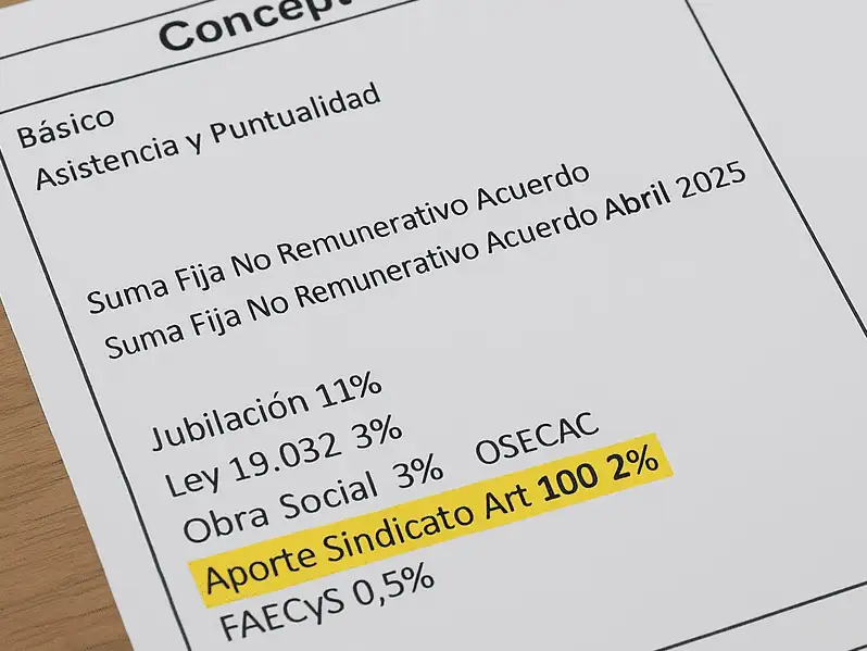 Aporte sindical.