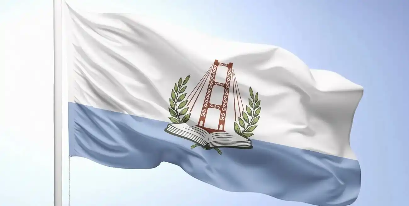 Así es el diseño de la flamante bandera de la capital provincial. Crédito: Archivo