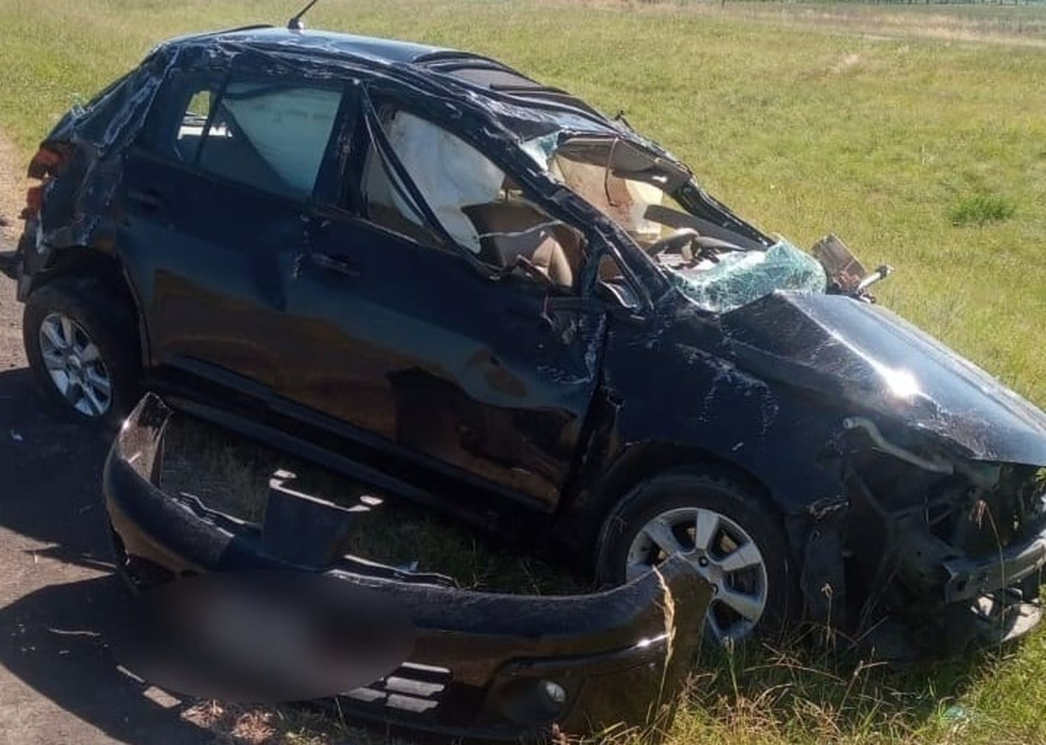 Dos hombres volcaron en Ruta 14 cuando pasaban por Gualeguaychú