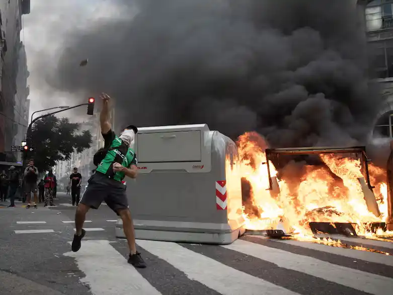 Incidentes en la marcha por los jubilados.