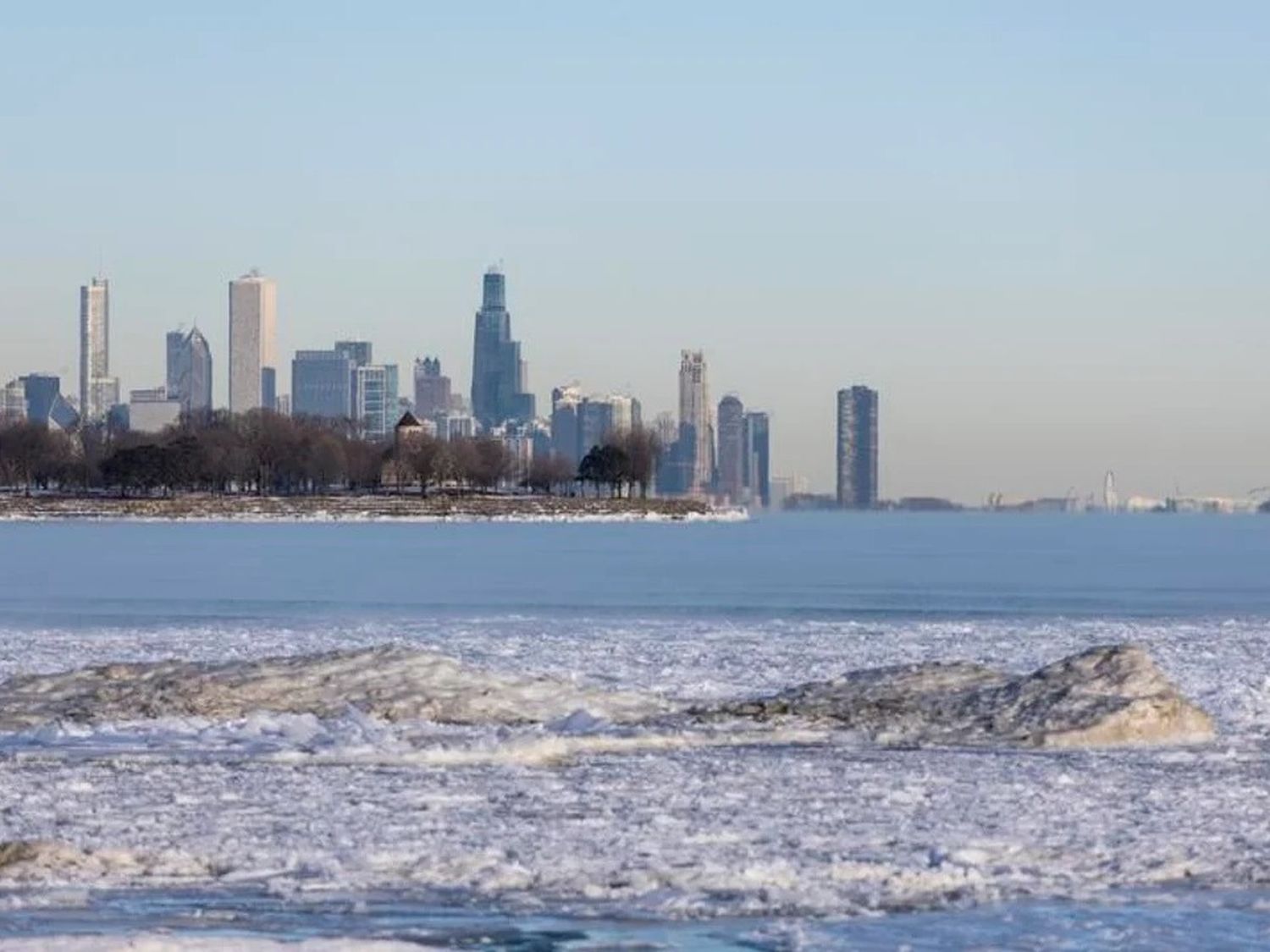 Sectores congelados en Chicago, Estados Unidos.