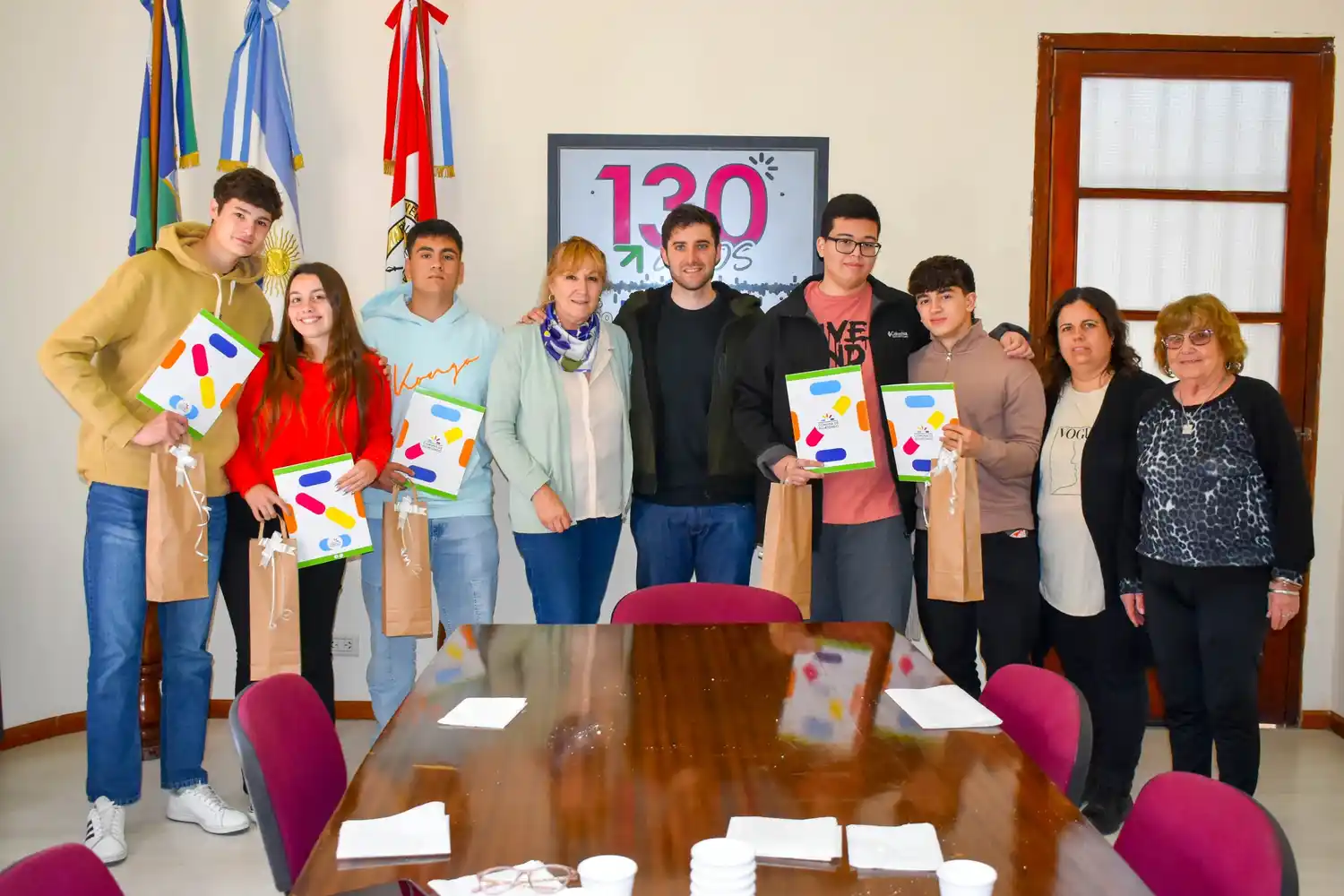 El encuentro, en el edificio comunal de Elortondo. Foto: Comuna de Elortondo.