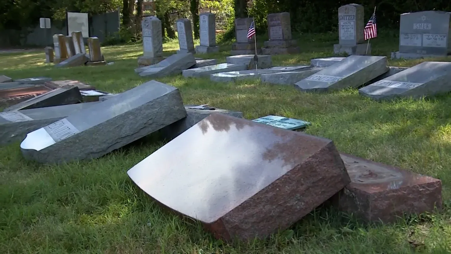 Cincinnati gravestones vandalism